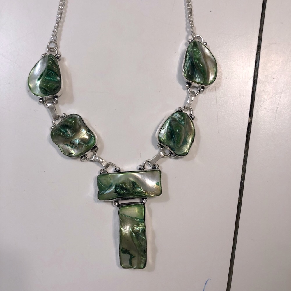 Silver and authentic shell necklace